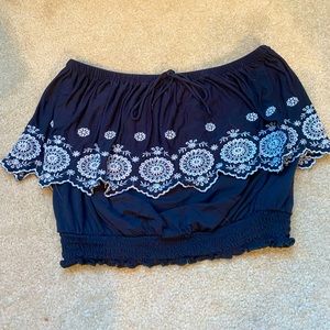 Flowy Black Tube Top